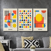 ・"Bauhaus 1919 - Trio"・Glass Wall Art - ArtDesigna Glass Printing Wall Art