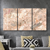 Blush Mosaic Trio | Glass Wall Art