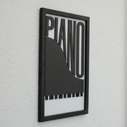 PIANO – Modern Wooden Music Typography Wall Art