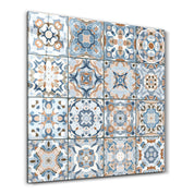 Light-Blue Italian Ceramic Tiles Collection | Glass Wall Art - Artdesigna