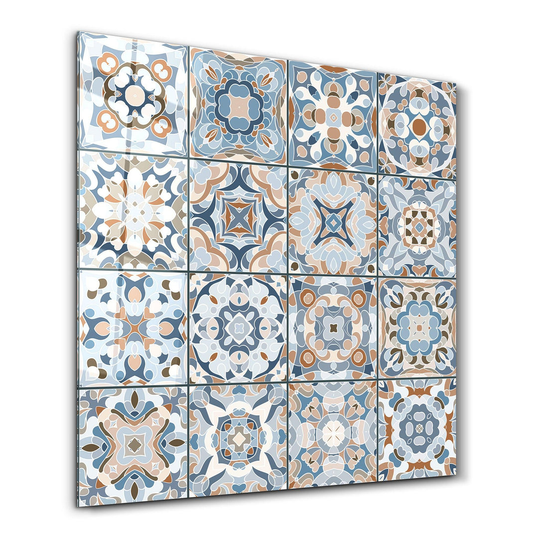 Light-Blue Italian Ceramic Tiles Collection | Glass Wall Art