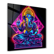 Lord Ganesha Reimagined | Glass Wall Art