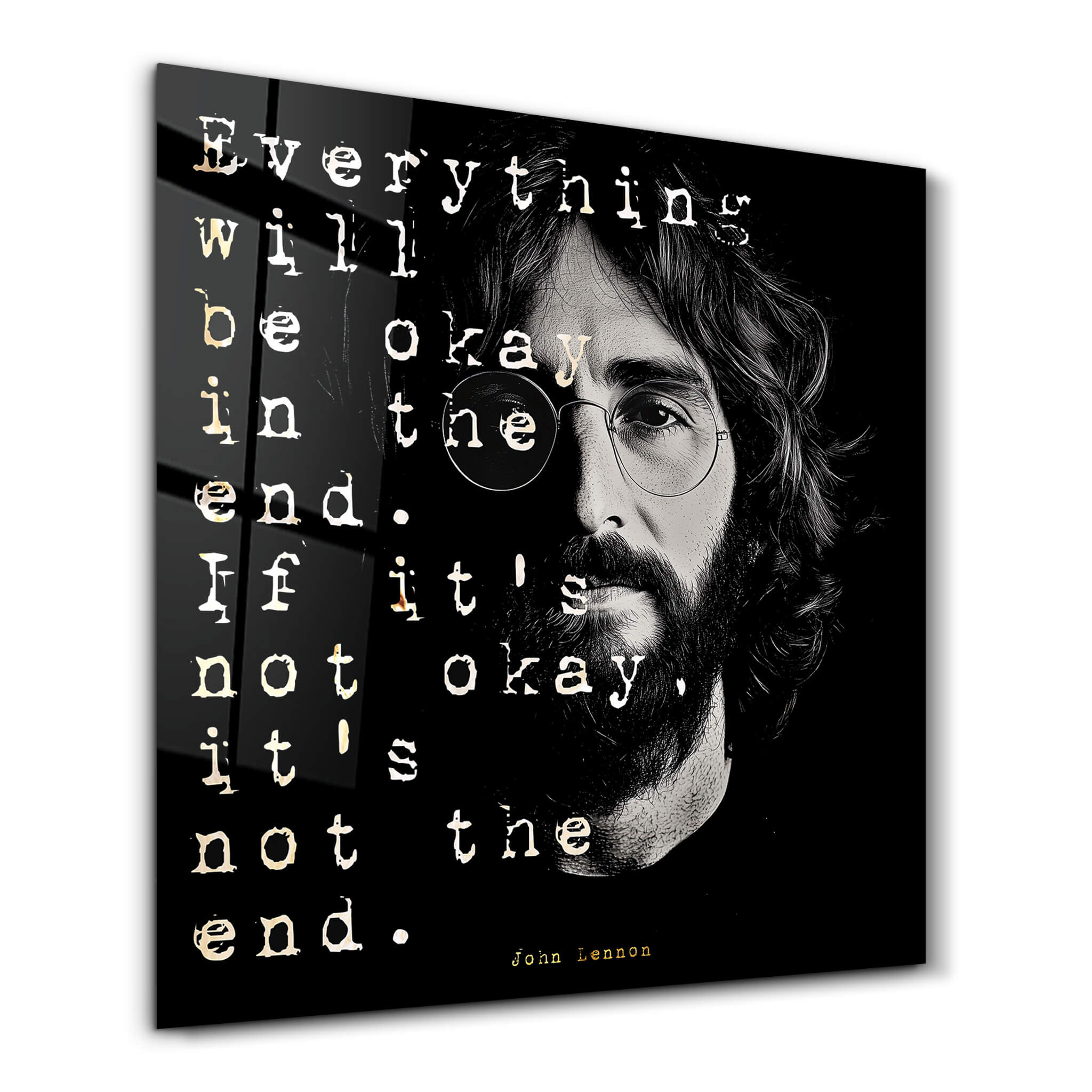 J. Lennon | Motivational Glass Wall Art