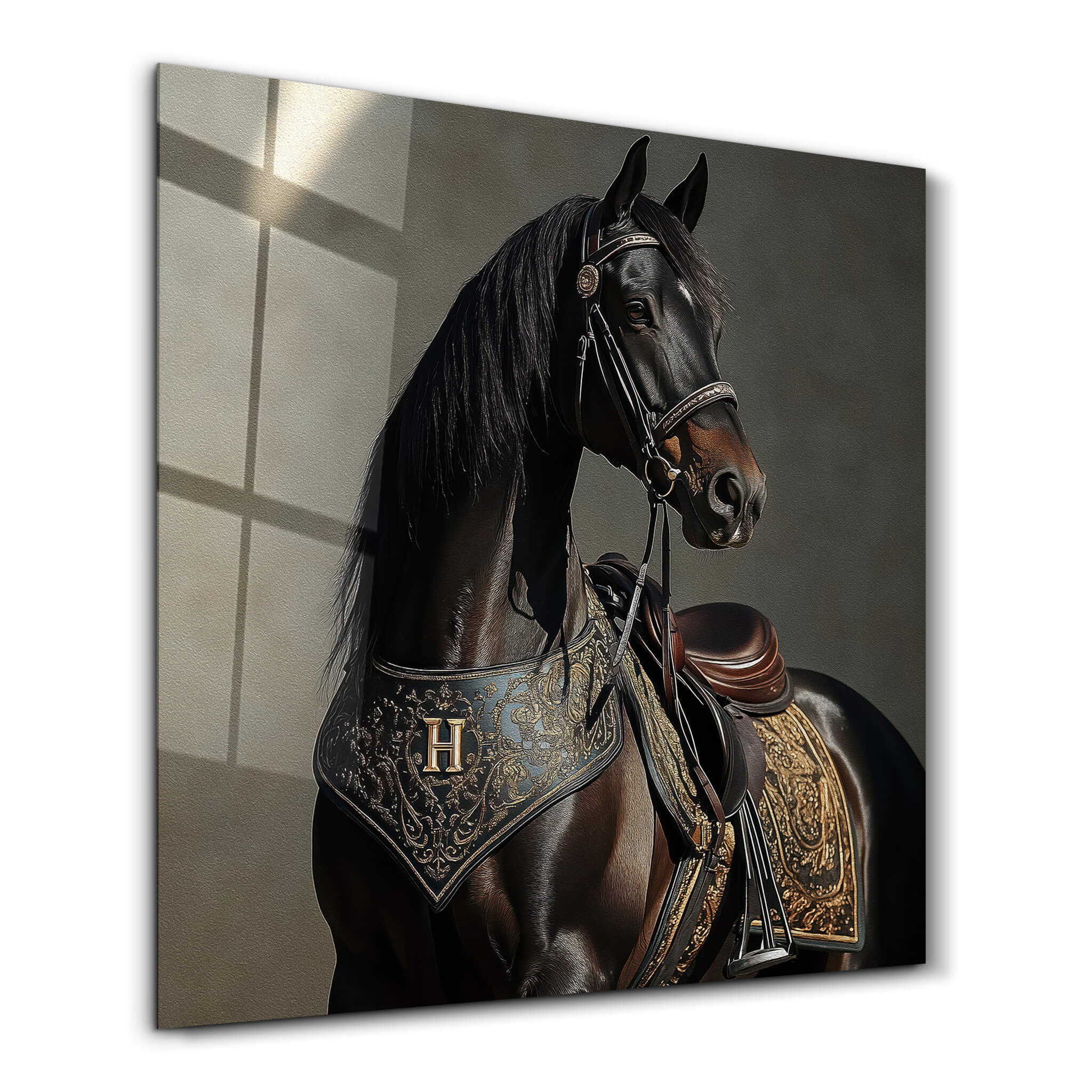 Hermes Horse | Glass Wall Art