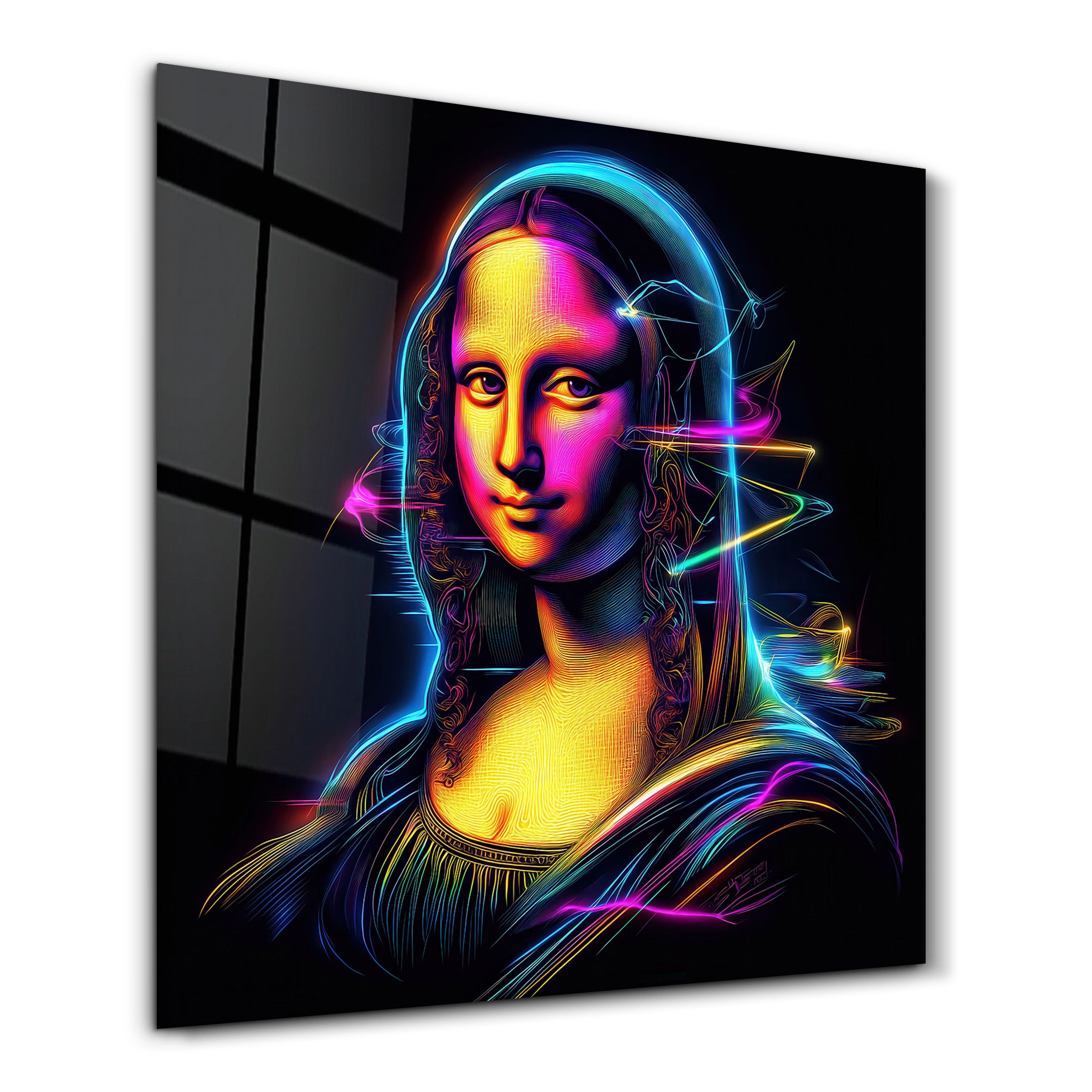 The Mona Lisa Reimagined | Glass Wall Art