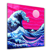 A Futuristic Homage to Hokusai | Glass Wall Art