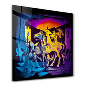 Neo-Cubist Chaos: A Modern Interpretation of Picasso’s Vision | Glass Wall Art