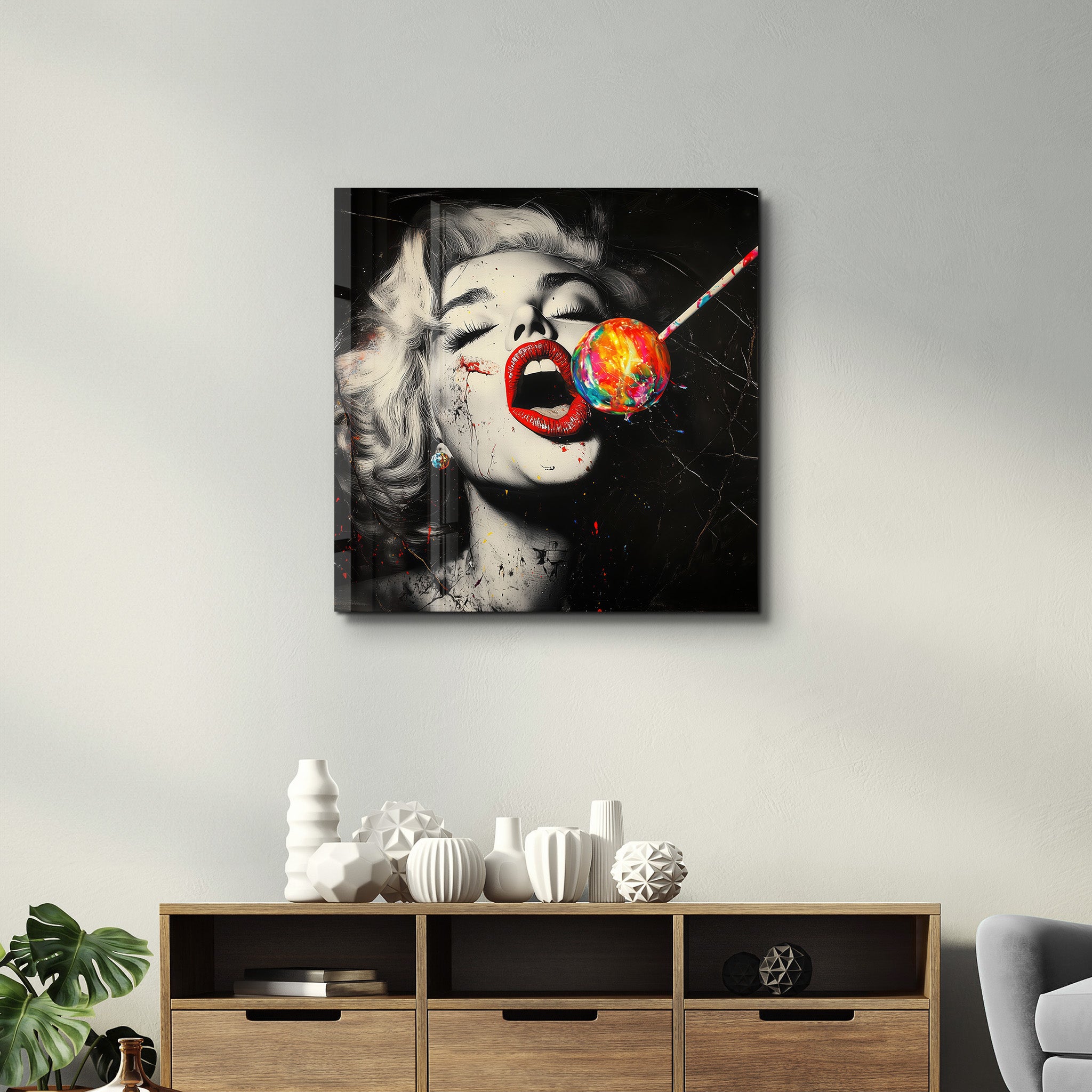 Lollypop - Hollywood Vibes | Glass Wall Art