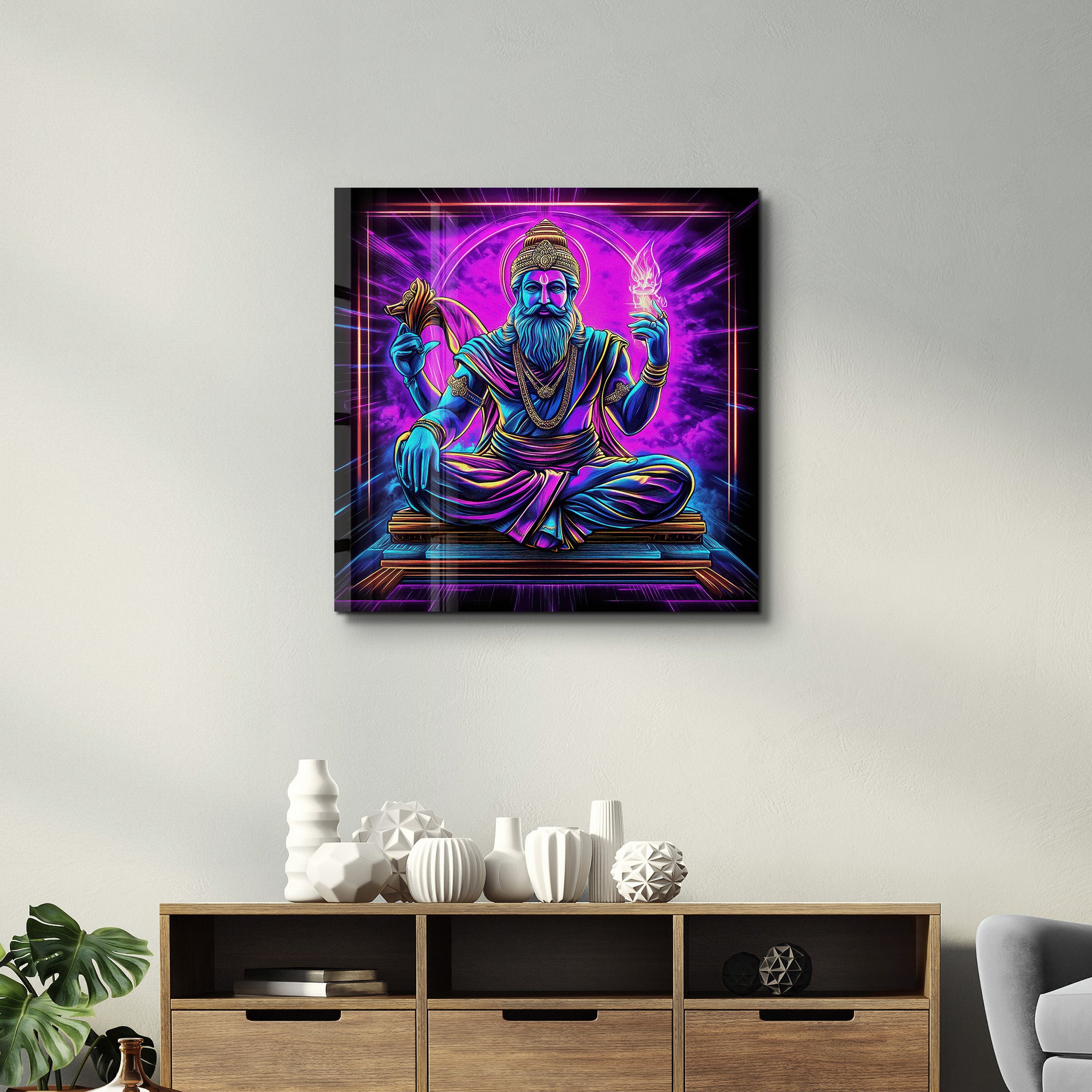 Brahma Reimagined | Glass Wall Art