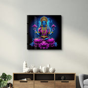 Lakshmi Goddess of Wealth | Glass Wall Art