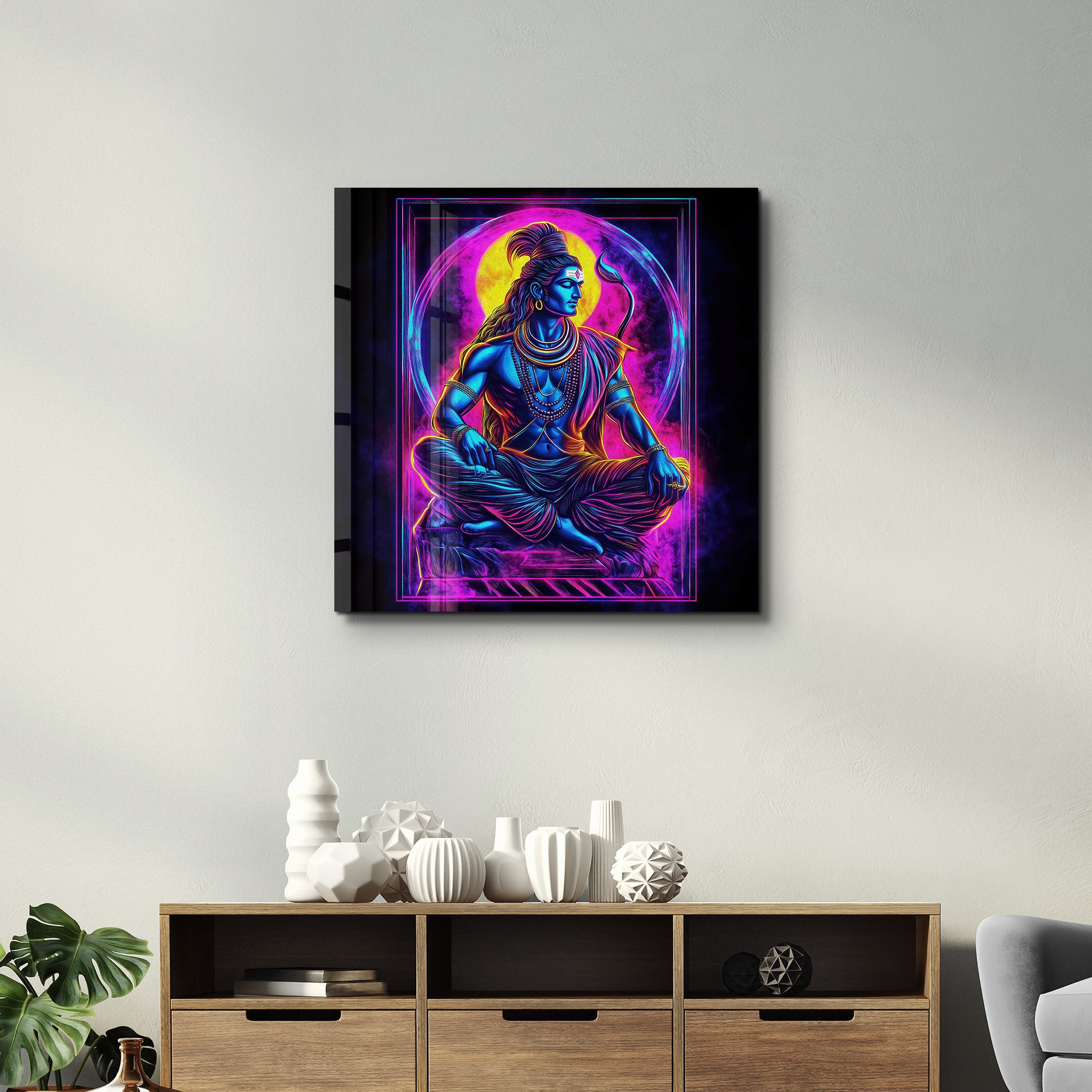 Shiva Reimagined | Glass Wall Art