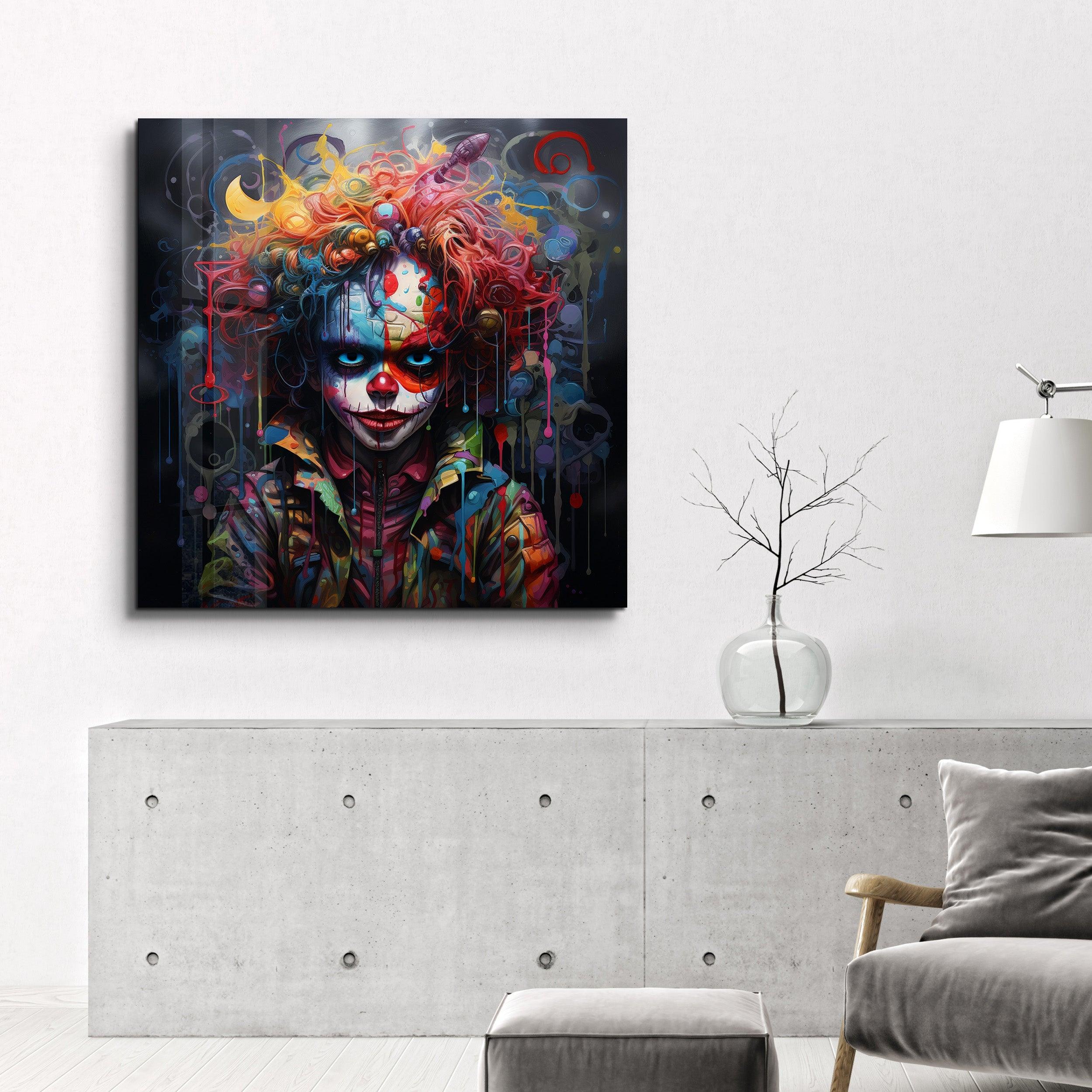 Kid Clown - Designers Collection Glass Wall Art - ArtDesigna Glass Printing Wall Art