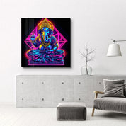 Lord Ganesha Reimagined | Glass Wall Art