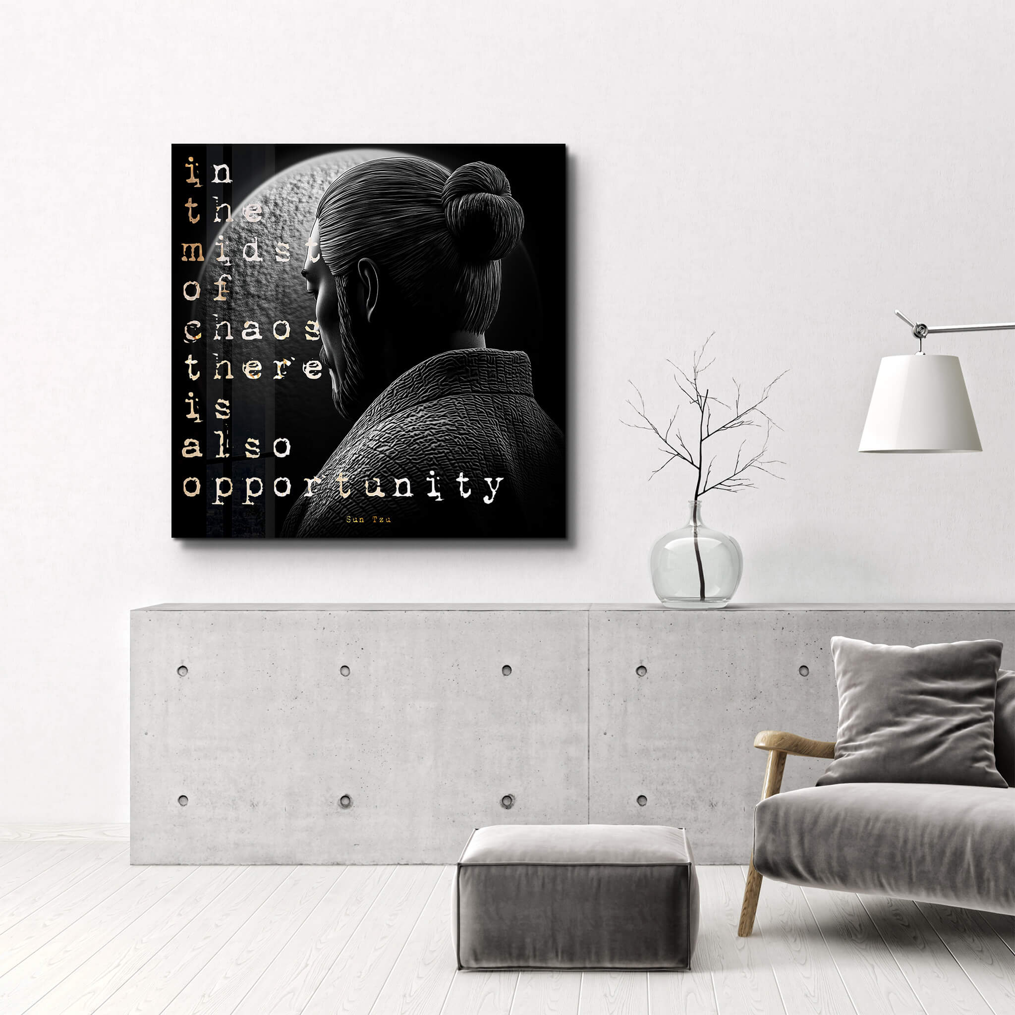 Sun Tzu | Motivational Glass Wall Art