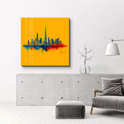 Dubai Skyline Drawing | Glass Wall Art