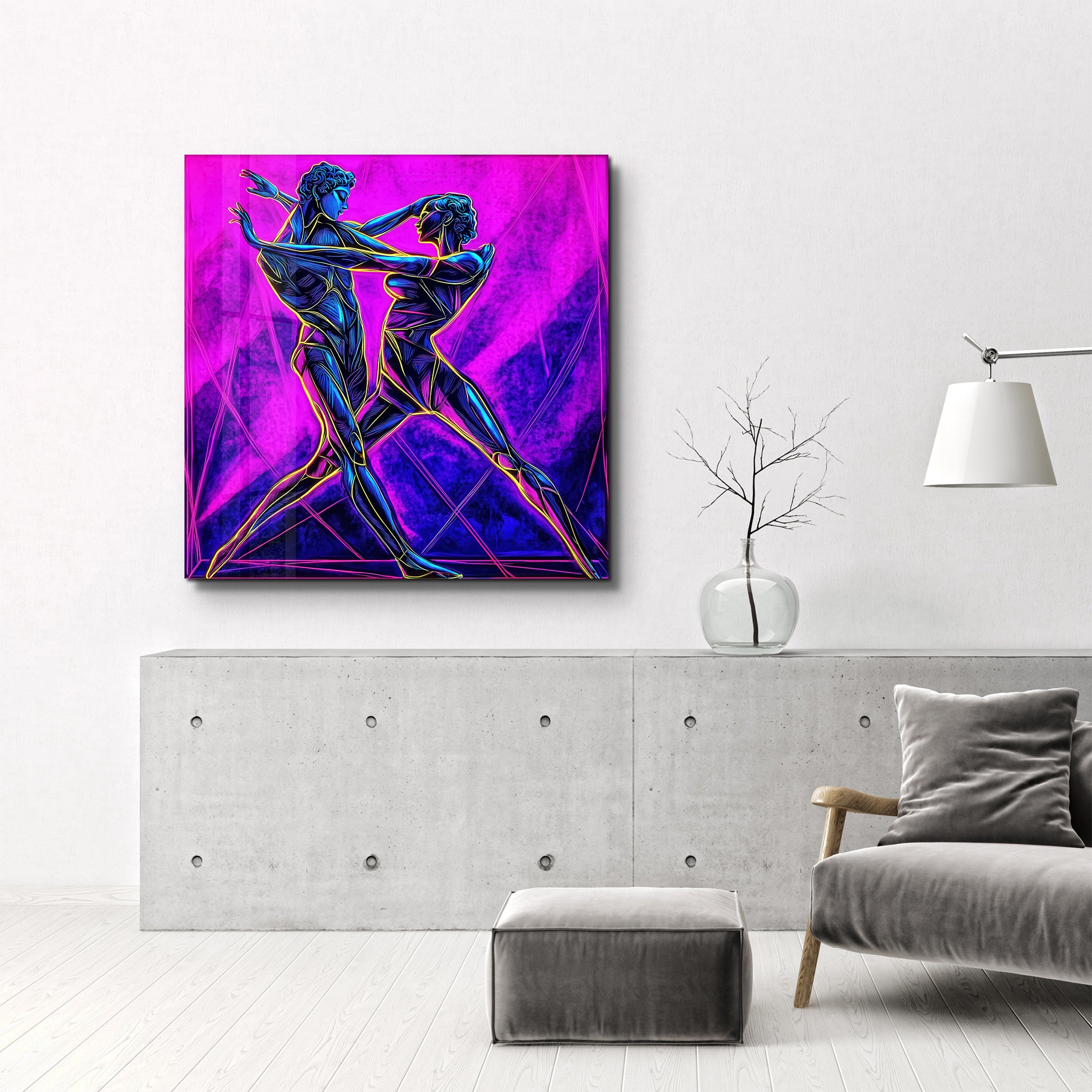 A Matisse-Inspired Dance of Light and Energy | Glass Wall Art