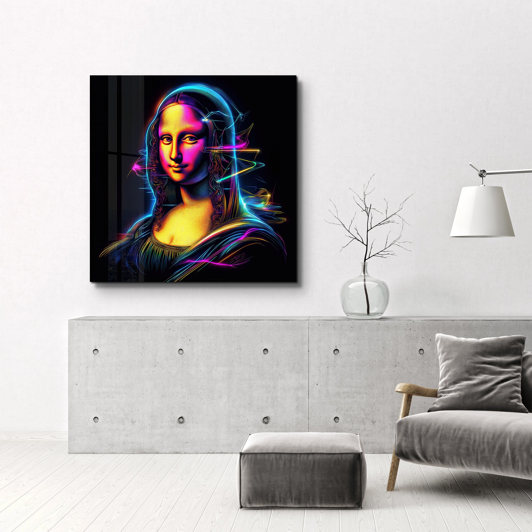 The Mona Lisa Reimagined | Glass Wall Art