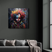 Kid Clown - Designers Collection Glass Wall Art - Artdesigna