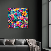 Flower Painting - Glass Wall Art - ArtDesigna Glass Printing Wall Art