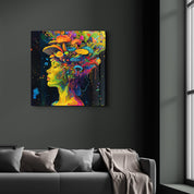 My thoughts are blooming again - Contemporary Collection Glass Wall Art - Artdesigna