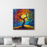 Tree of Life Mosaic Style | Glass Wall Art