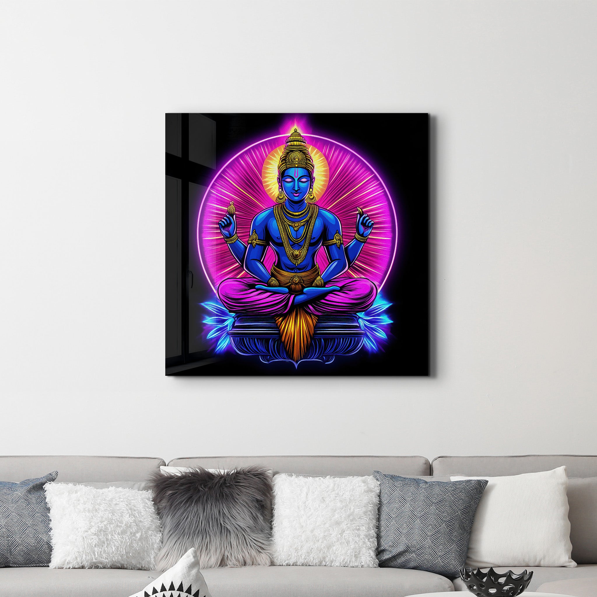 Vishnu Reimagined | Glass Wall Art