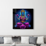 Lakshmi Goddess of Wealth | Glass Wall Art