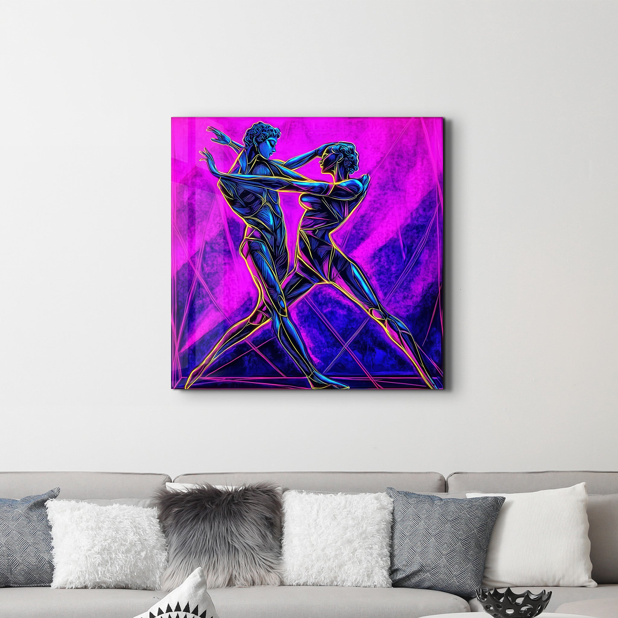 A Matisse-Inspired Dance of Light and Energy | Glass Wall Art