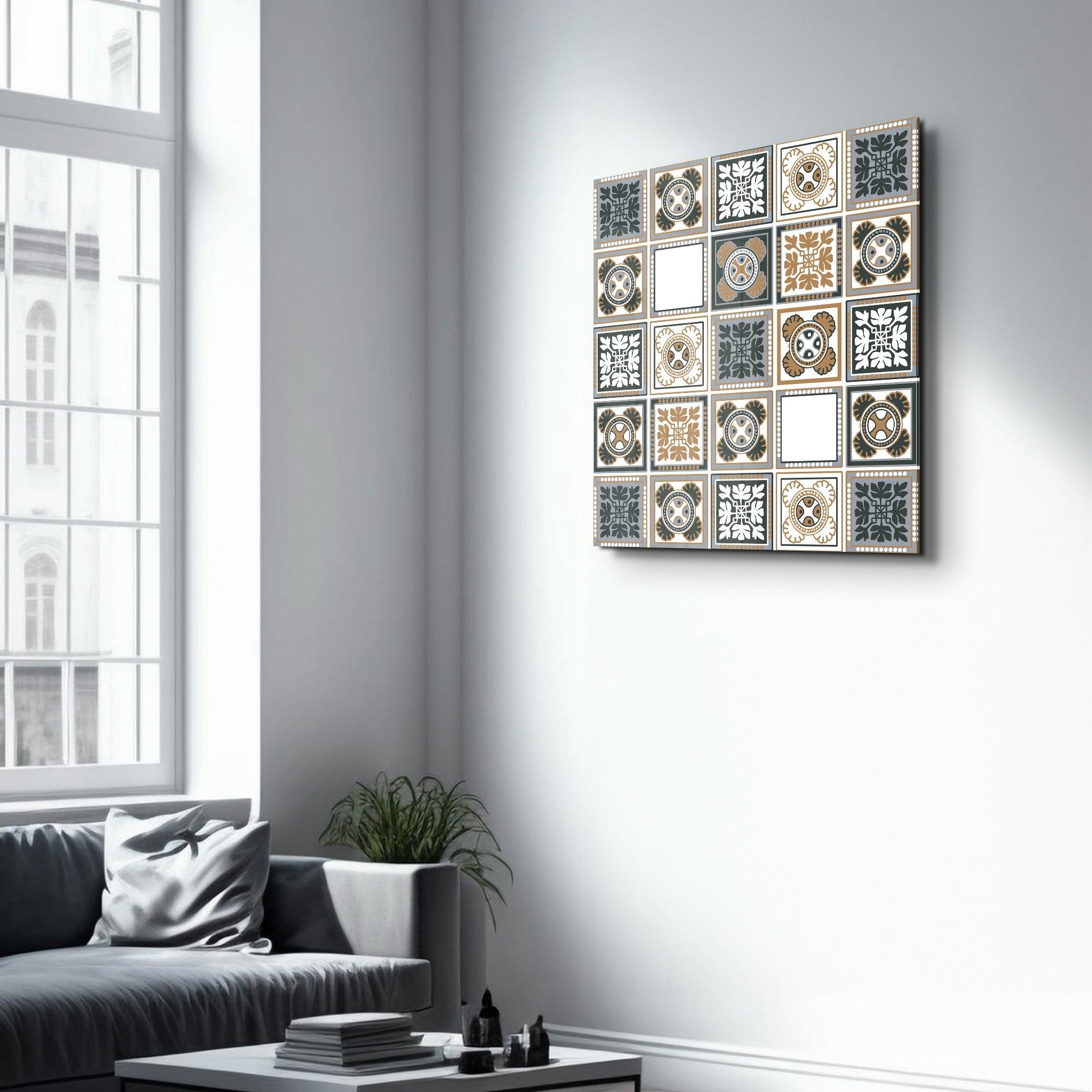 Light-Brown Italian Ceramic Tiles Collection | Glass Wall Art - ArtDesigna Glass Printing Wall Art