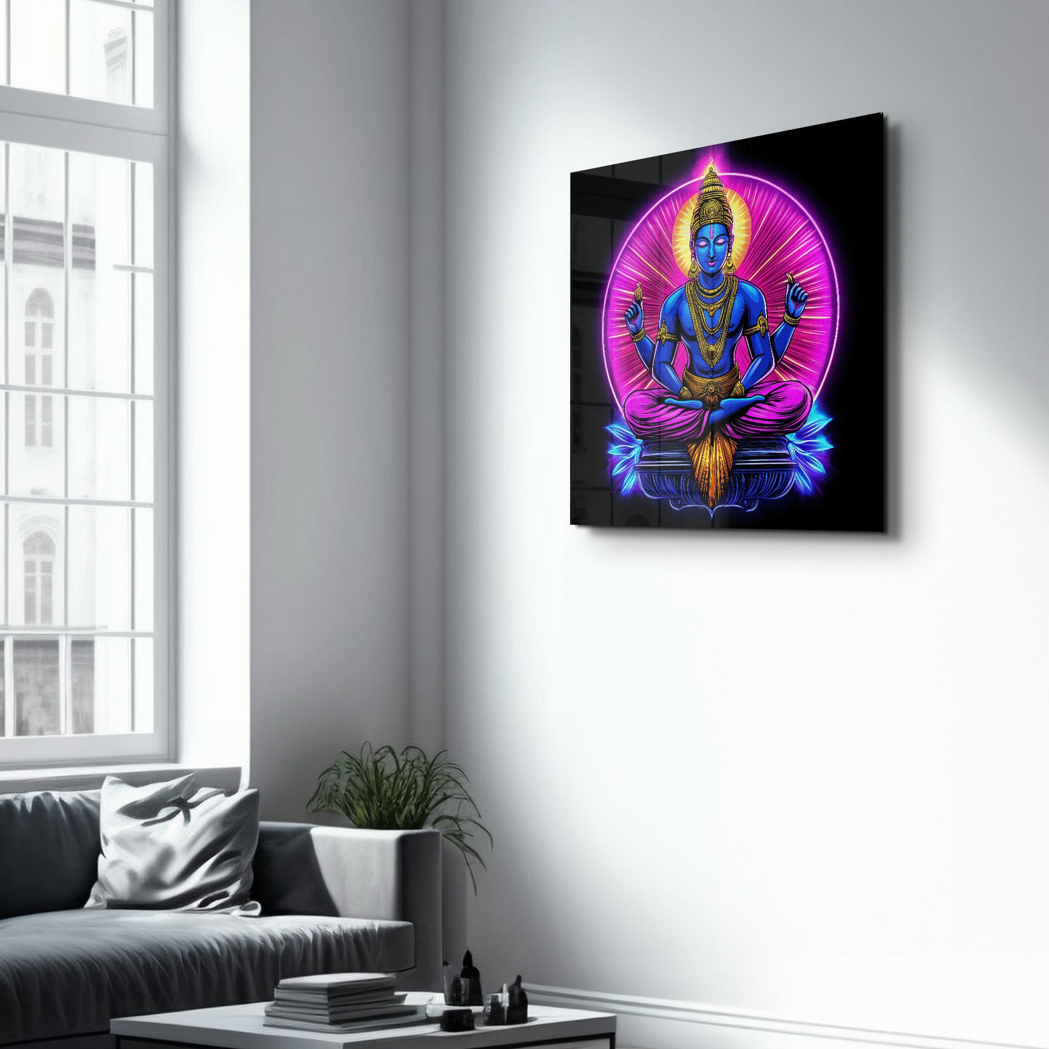 Vishnu Reimagined | Glass Wall Art