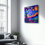 A Modern Take on Van Gogh’s Starry Sky | Glass Wall Art