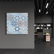 Blue Italian Ceramic Tiles Collection | Glass Wall Art - ArtDesigna Glass Printing Wall Art