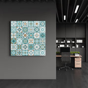 Turquoise Italian Ceramic Tiles Collection | Glass Wall Art - ArtDesigna Glass Printing Wall Art
