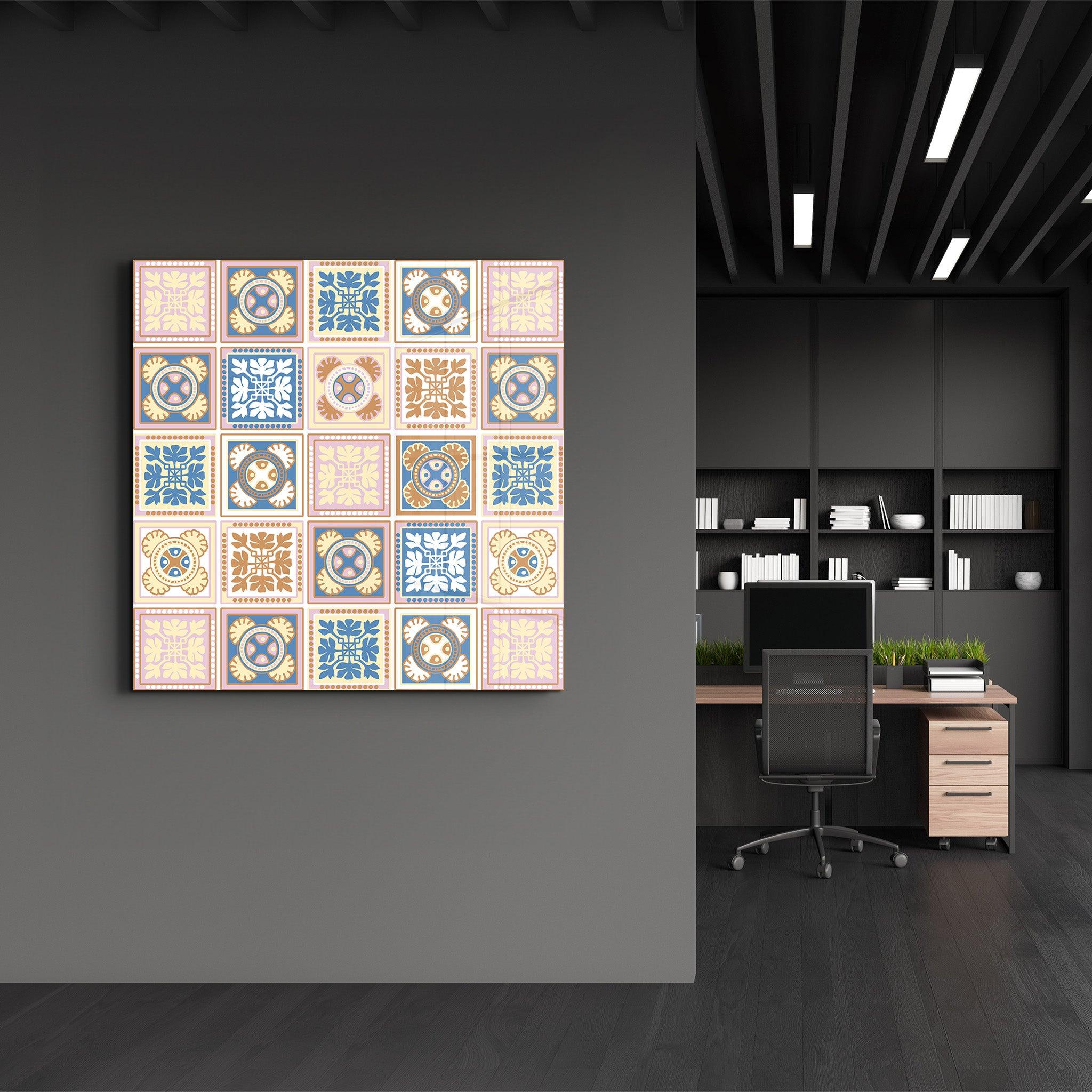 Powder-Pink Italian Ceramic Tiles Collection | Glass Wall Art - ArtDesigna Glass Printing Wall Art