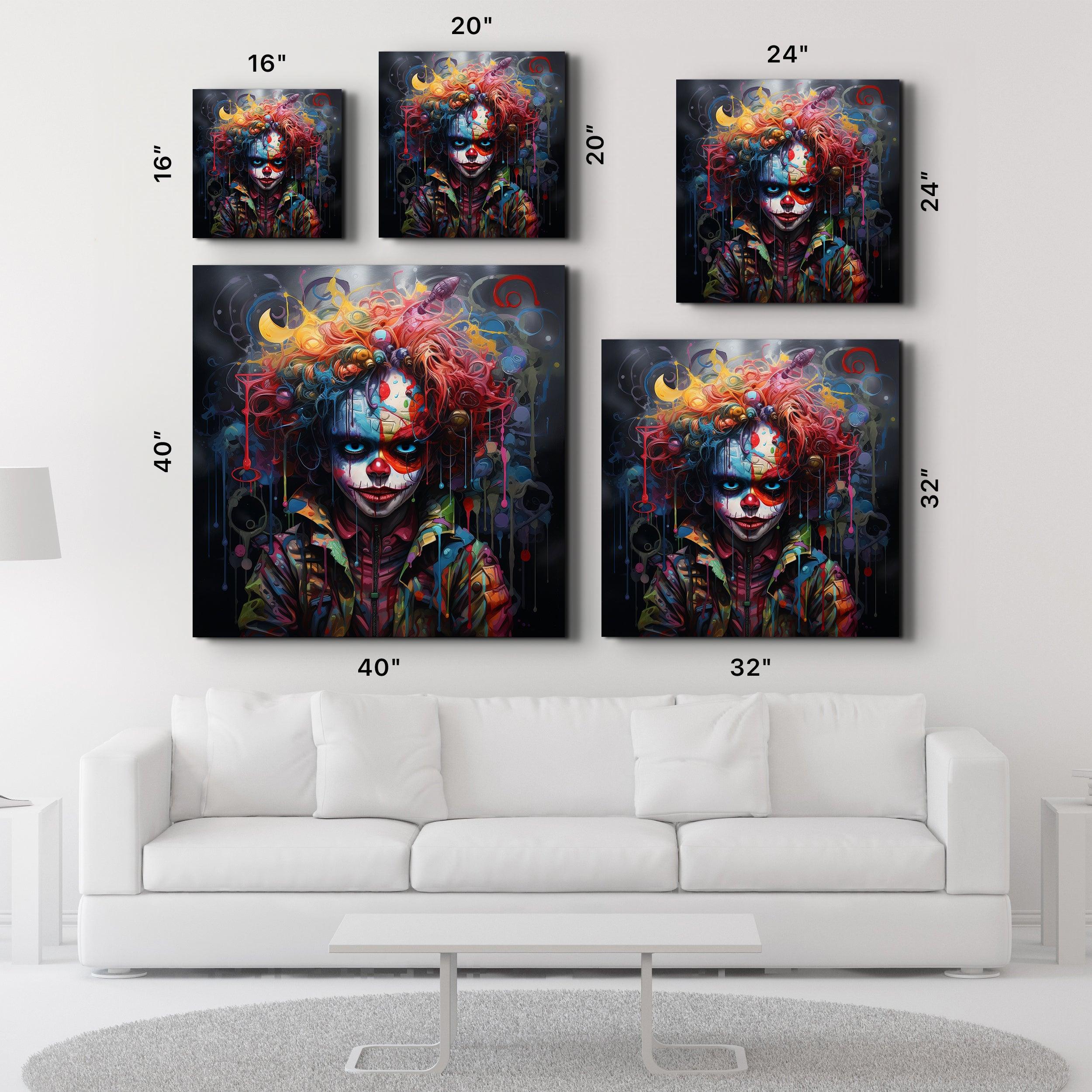 Kid Clown - Designers Collection Glass Wall Art - Artdesigna