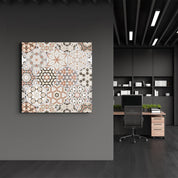 Beige Brown Italian Ceramic Tiles Collection | Glass Wall Art - ArtDesigna Glass Printing Wall Art
