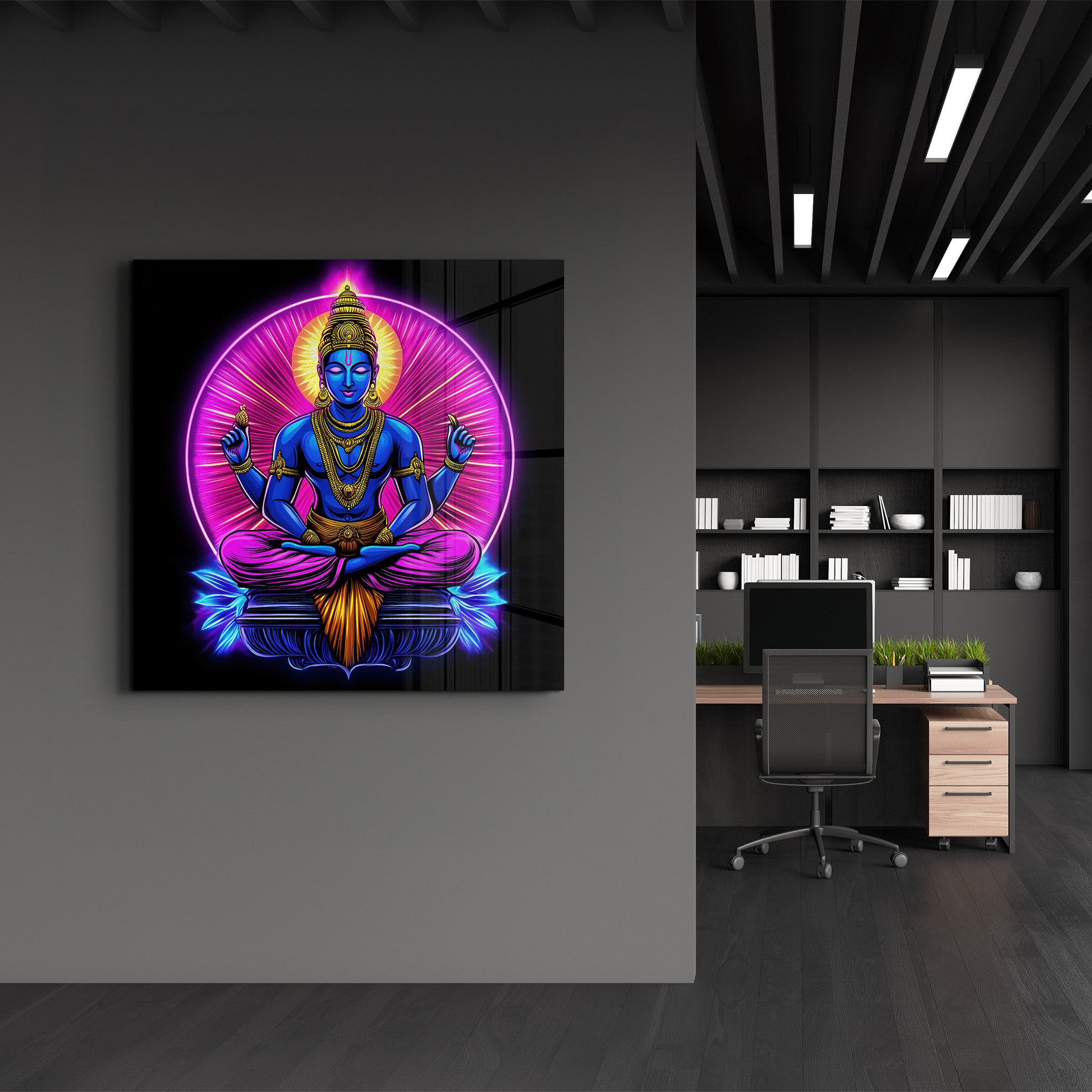 Vishnu Reimagined | Glass Wall Art