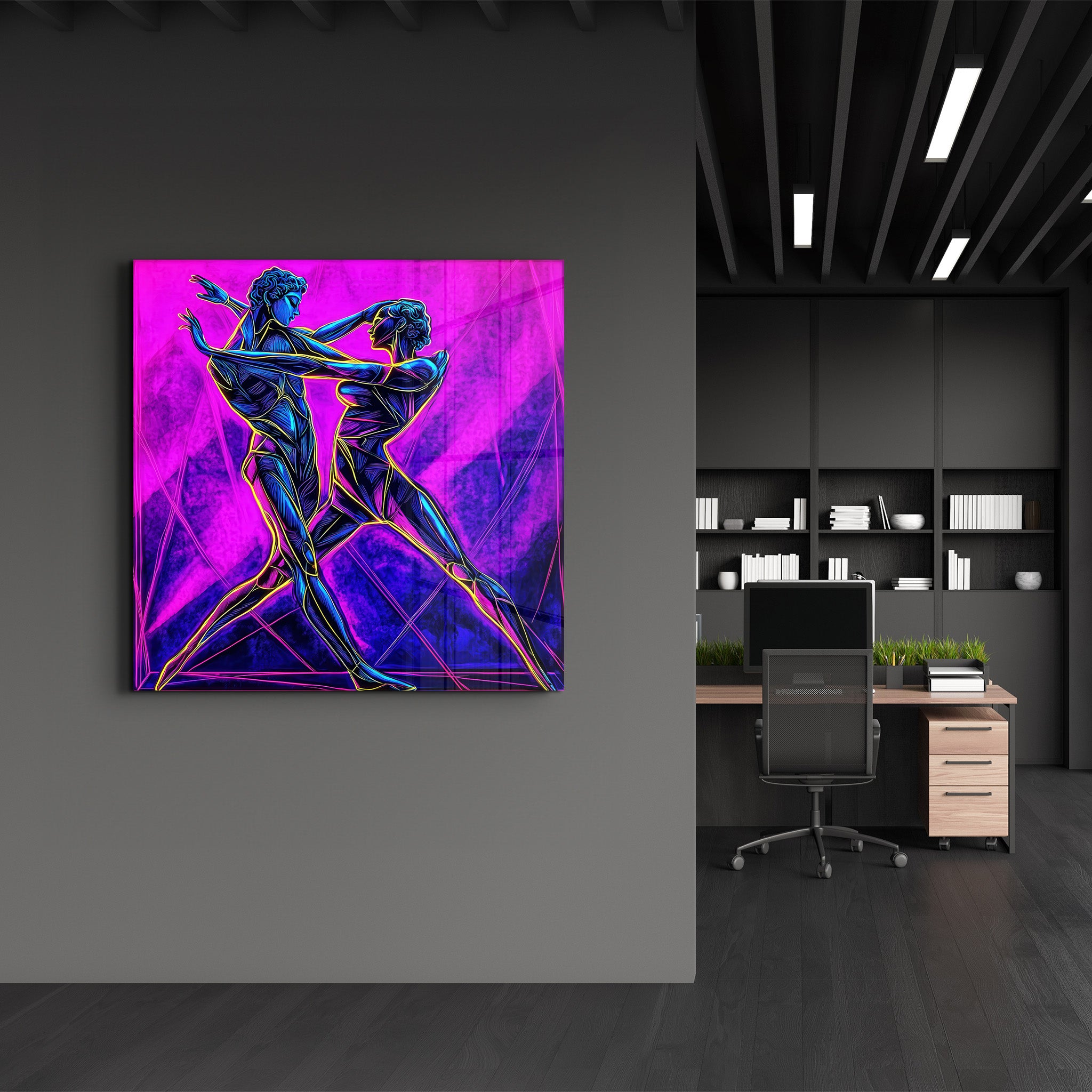 A Matisse-Inspired Dance of Light and Energy | Glass Wall Art