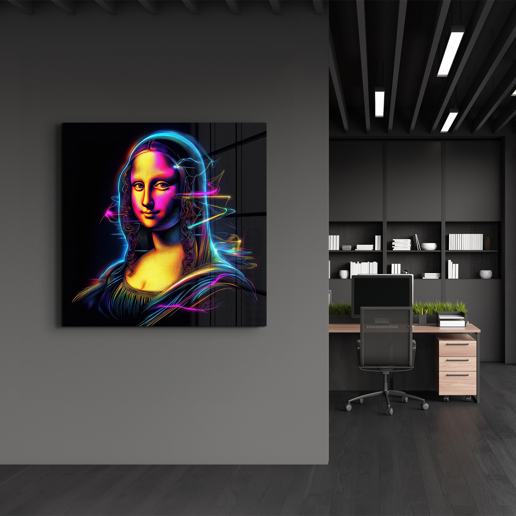 The Mona Lisa Reimagined | Glass Wall Art