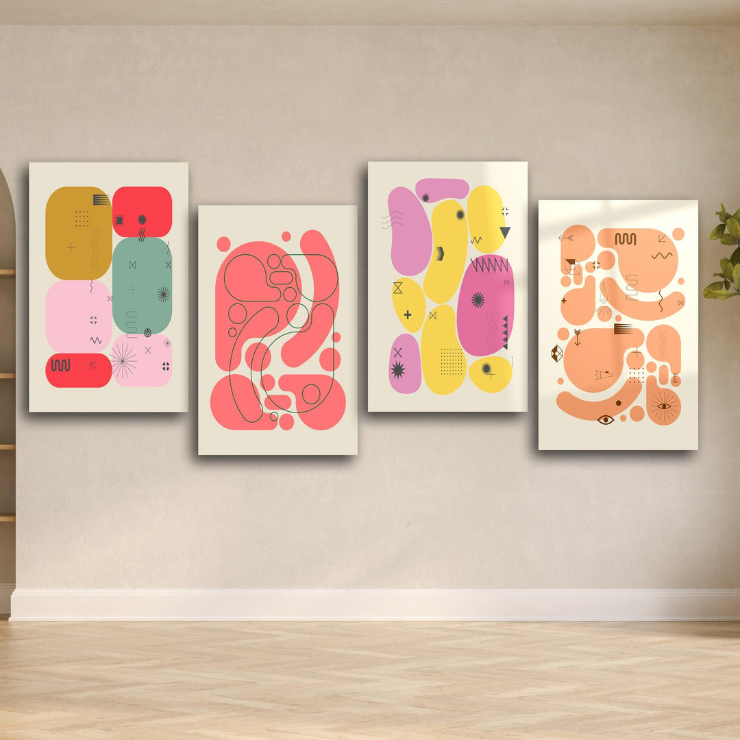 ."Abstract Quadro". Contemporary Gallery Collection Glass Wall Art - ArtDesigna Glass Printing Wall Art