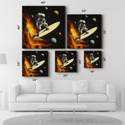 Surfing in the Space | Glass Wall Art