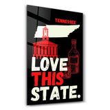 Love This State Tennessee | Glass Wall Art