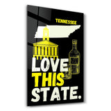 Love This State Tennessee | Glass Wall Art