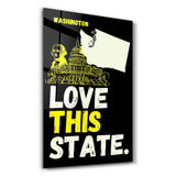 Love This State Washington | Glass Wall Art