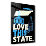 Love This State Tennessee | Glass Wall Art