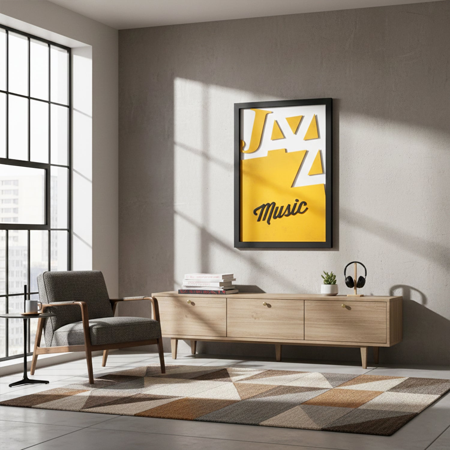 Jazz Music – Modern Wooden Music Typography Wall Art