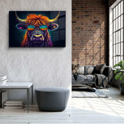 Cool Bull | Designers Collection Glass Wall Art - ArtDesigna Glass Printing Wall Art