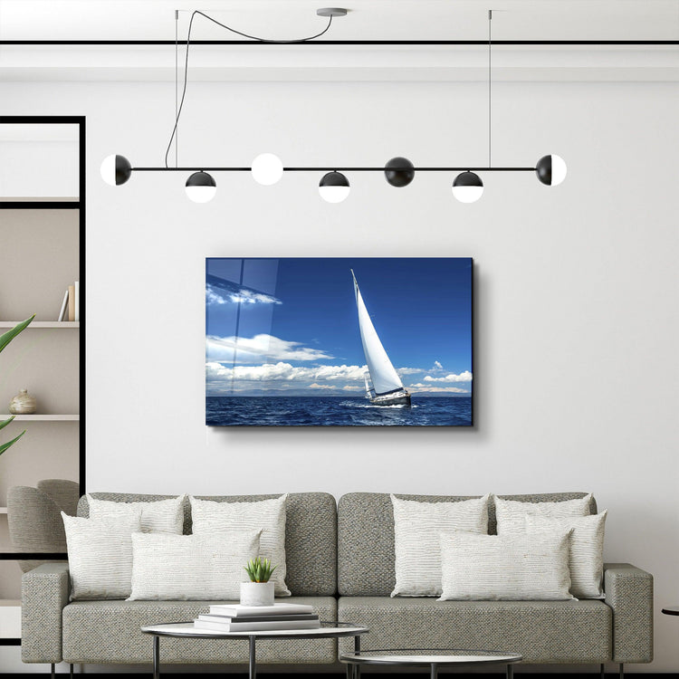・"Sailing in the Ocean"・Glass Printing Wall Art - ArtDesigna Glass Printing Wall Art