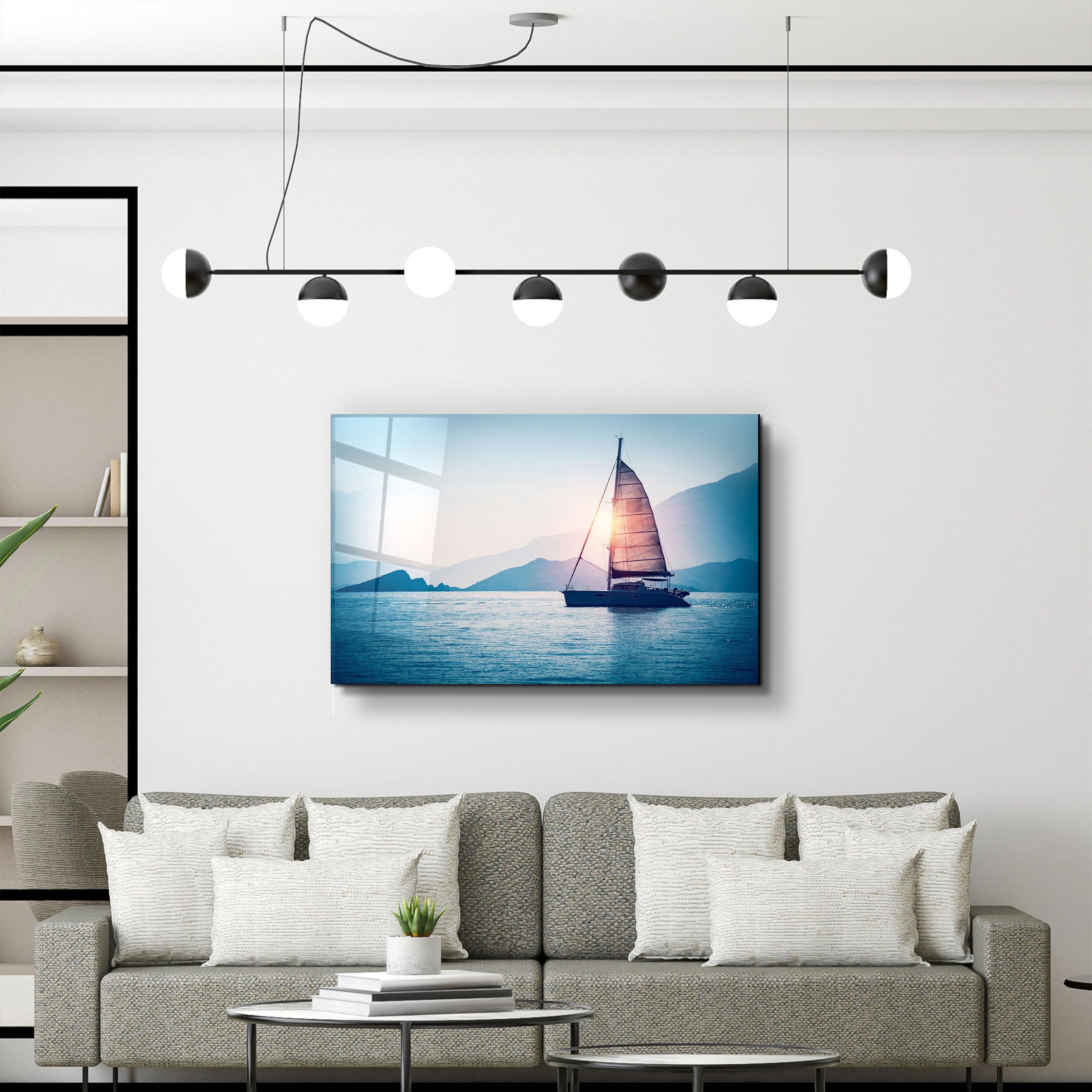 The Explorer - SailBoat | Glass Printing Wall Art - Artdesigna