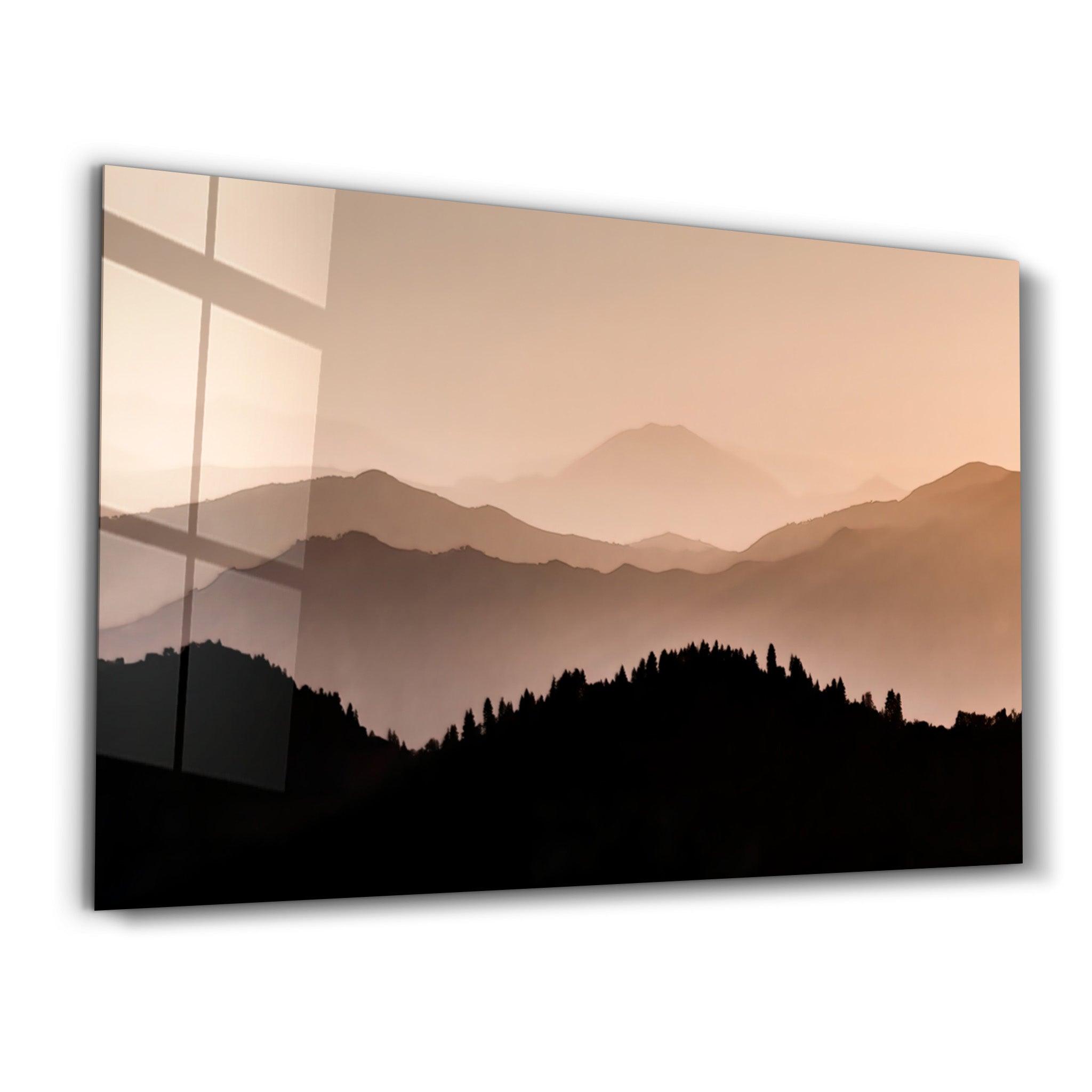 Black Mountains | Glass Wall Art - ArtDesigna Glass Printing Wall Art